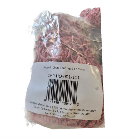 FFF Pink Ombre Dip Dyed Reusable Market Grocery Tote Bag - Picture 7 of 8